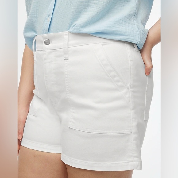 J. Crew Utility Denim Women's White Cargo Shorts NWT 28 - Picture 7 of 8